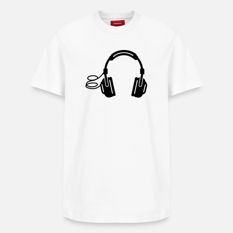 Écouteurs - T-shirt unisexe décontracté en coton Supima – de SPREAD - blanc