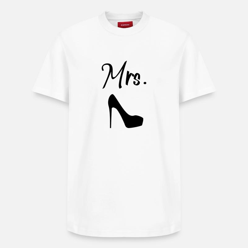Mrs. Wedding - Relaxed Unisex Supima Cotton T-Shirt – von SPREAD - Weiß