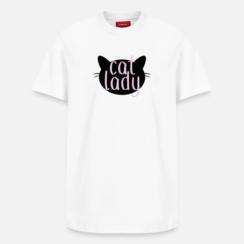 Dame aux chats - T-shirt unisexe décontracté en coton Supima – de SPREAD - blanc