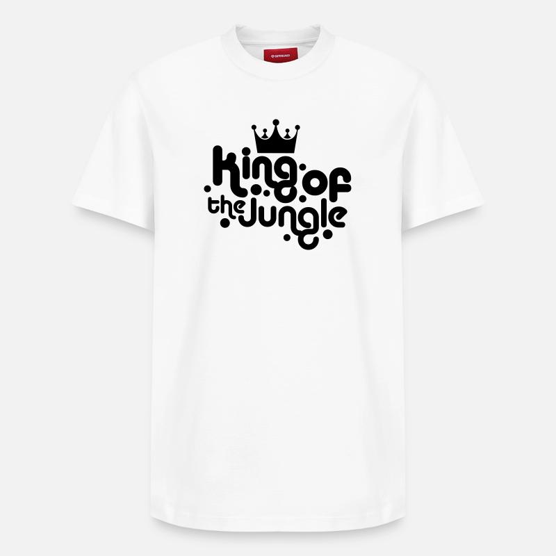 roi de la jungle - T-shirt unisexe décontracté en coton Supima – de SPREAD - blanc