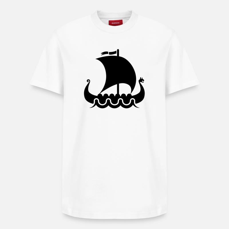 wikinger vikings - Relaxed Unisex Supima Cotton T-Shirt – von SPREAD - Weiß