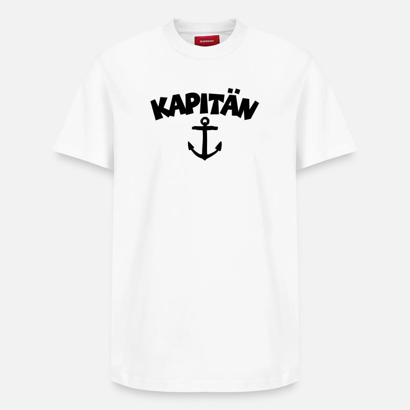 Capitaine ancre (FR) - T-shirt unisexe décontracté en coton Supima – de SPREAD - blanc