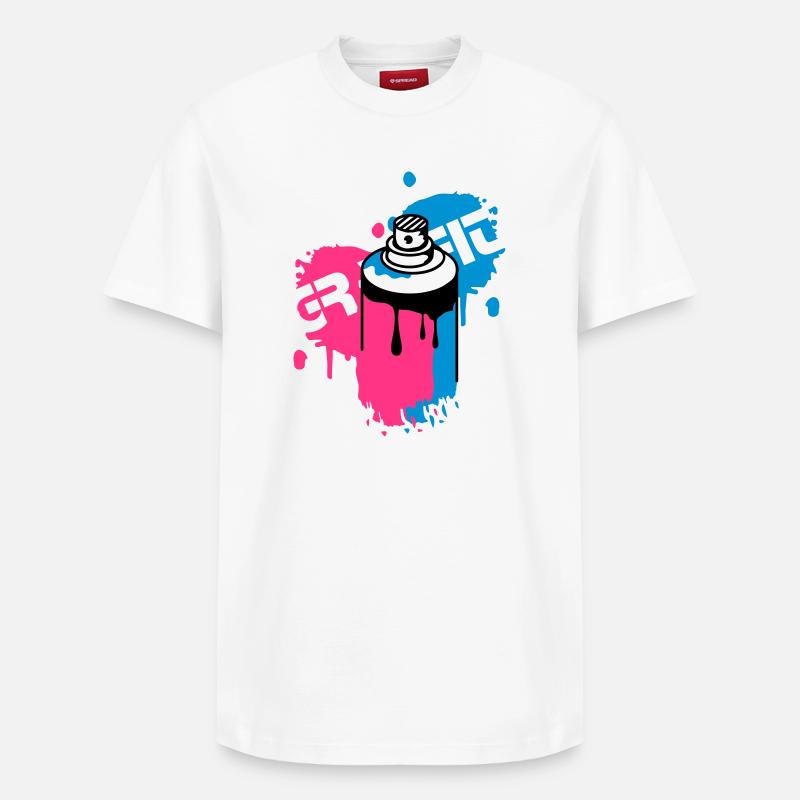 graffiti bombe aérosol - T-shirt unisexe décontracté en coton Supima – de SPREAD - blanc