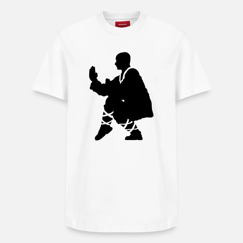 Kung fu - Relaxed Unisex Supima Cotton T-Shirt – von SPREAD - Weiß