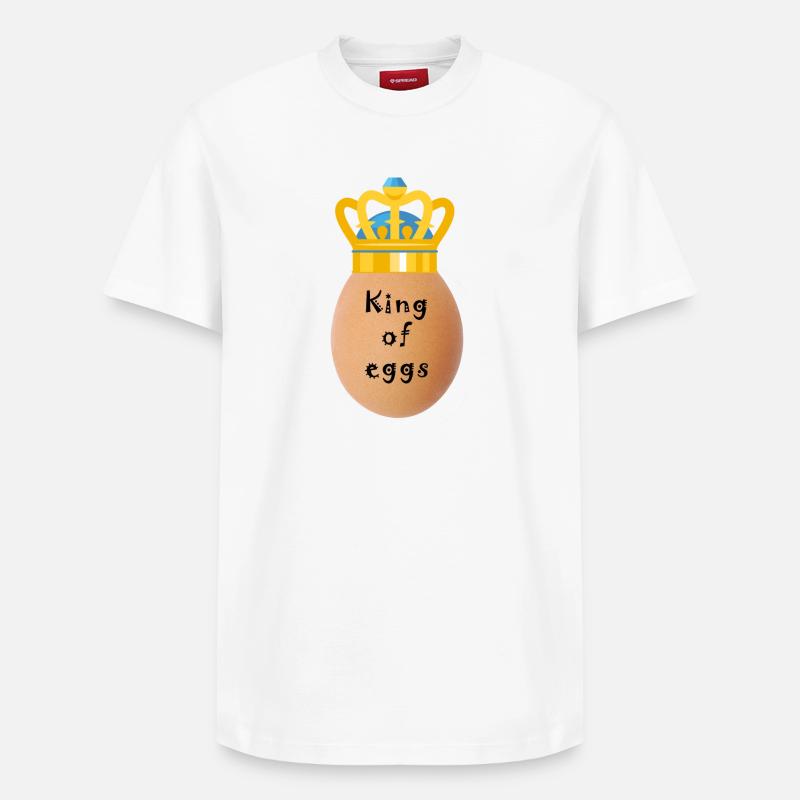 König der Eier Krone - Relaxed Unisex Supima Cotton T-Shirt – von SPREAD - Weiß