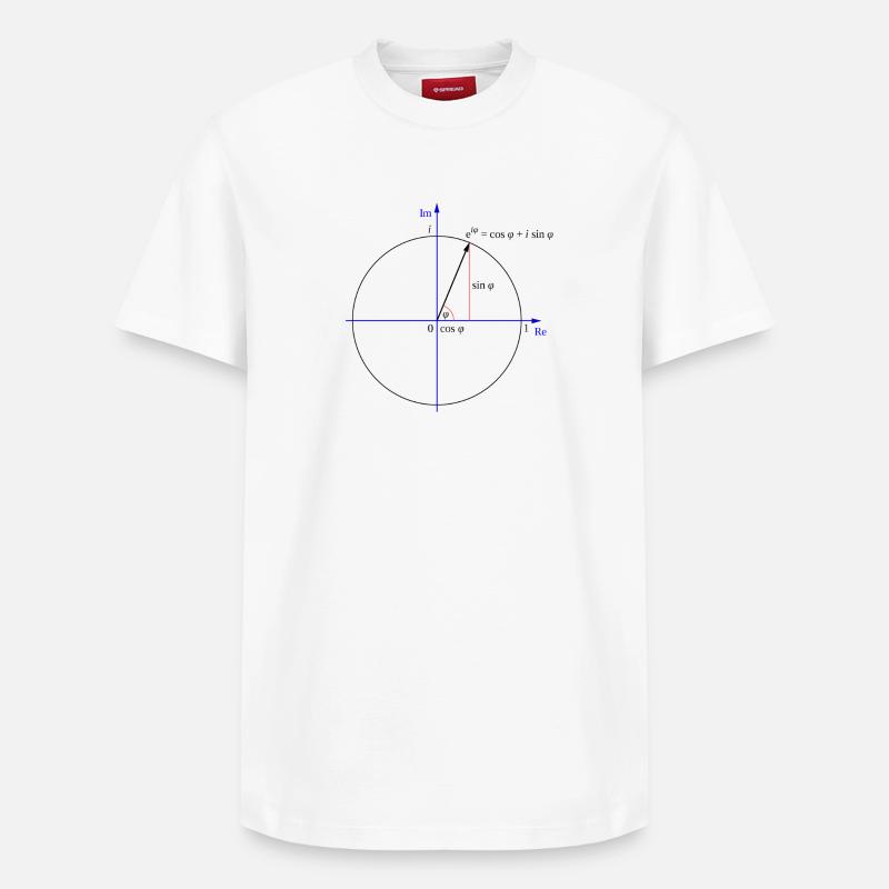 Formule d'Euler - T-shirt unisexe décontracté en coton Supima – de SPREAD - blanc