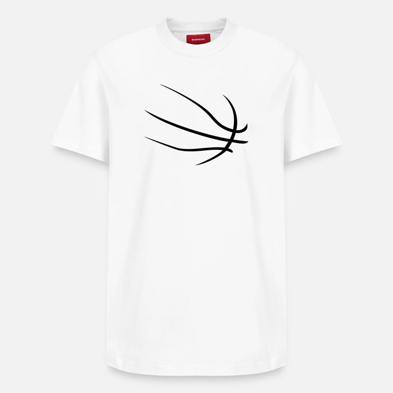 basketball - T-shirt unisexe décontracté en coton Supima – de SPREAD - blanc