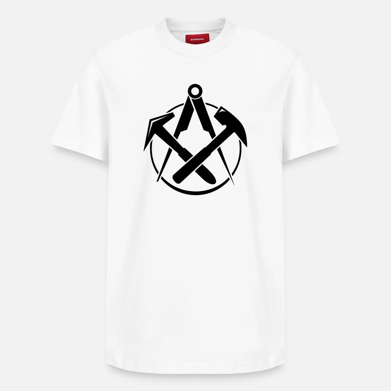 Dachdecker Zunft - Relaxed Unisex Supima Cotton T-Shirt – von SPREAD - Weiß
