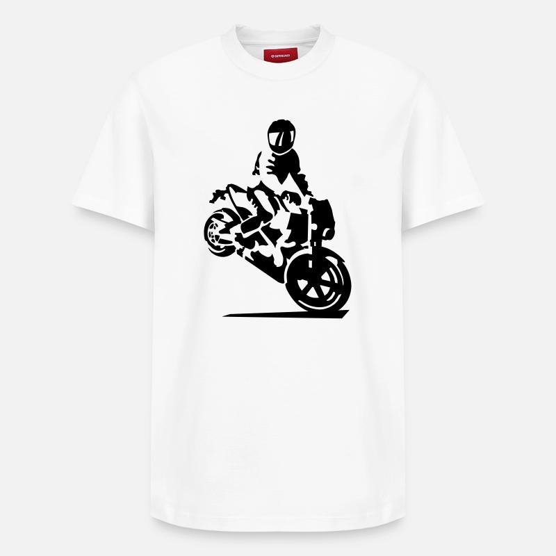 Moto cascade - T-shirt unisexe décontracté en coton Supima – de SPREAD - blanc