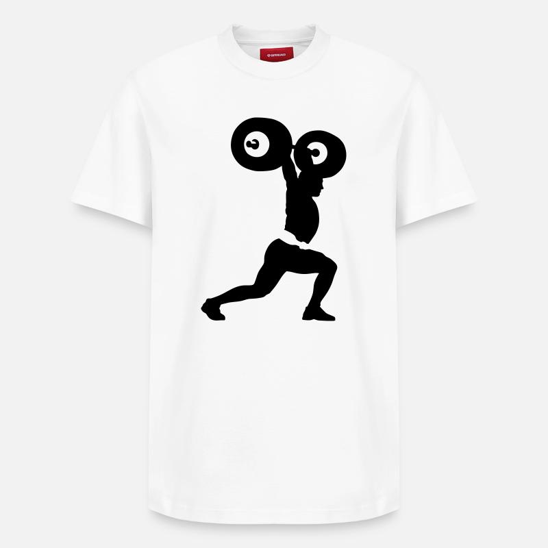 Gewichtheber - Relaxed Unisex Supima Cotton T-Shirt – von SPREAD - Weiß