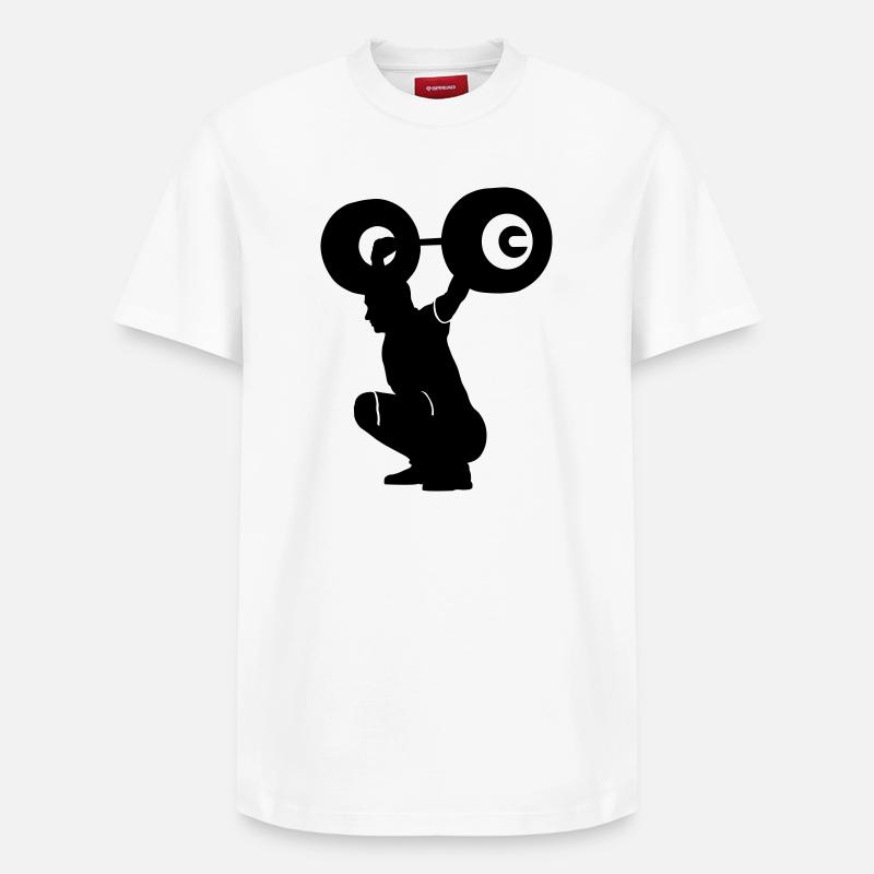 haltérophile - T-shirt unisexe décontracté en coton Supima – de SPREAD - blanc