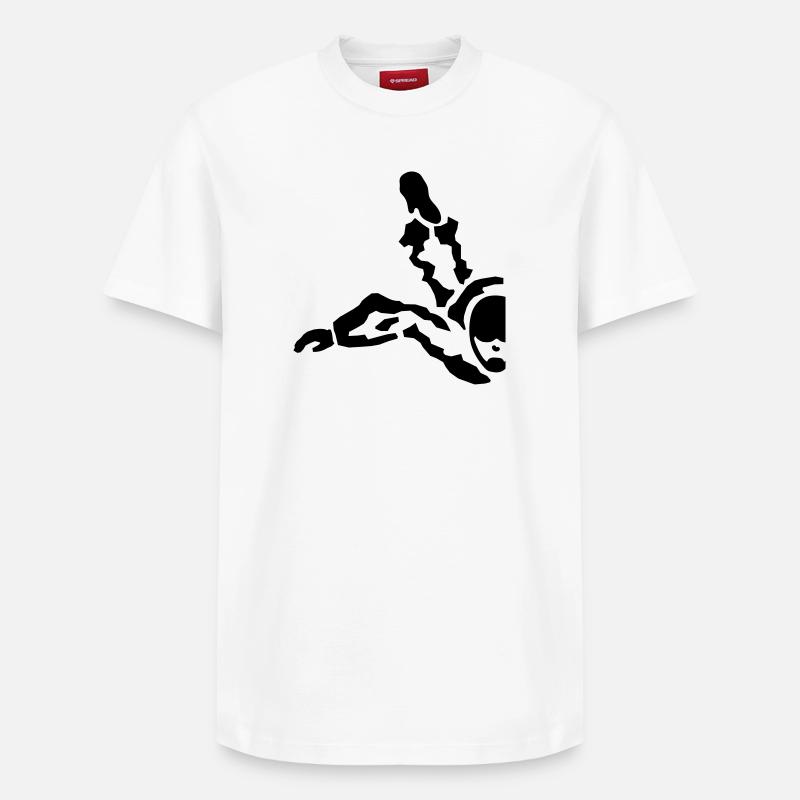skydiver - Relaxed Unisex Supima Cotton T-Shirt – von SPREAD - Weiß