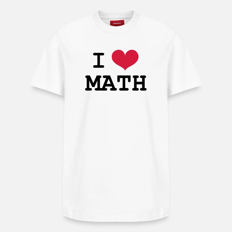 I Love Math - Relaxed Unisex Supima Cotton T-Shirt – von SPREAD - Weiß