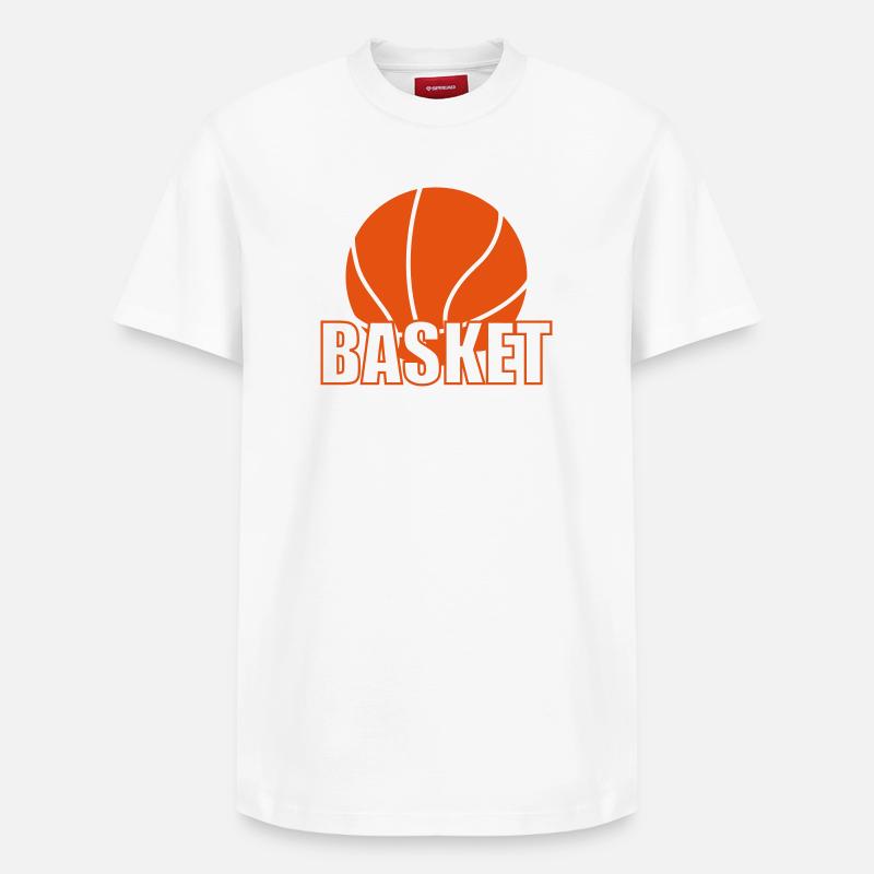 Basket - T-shirt unisexe décontracté en coton Supima – de SPREAD - blanc
