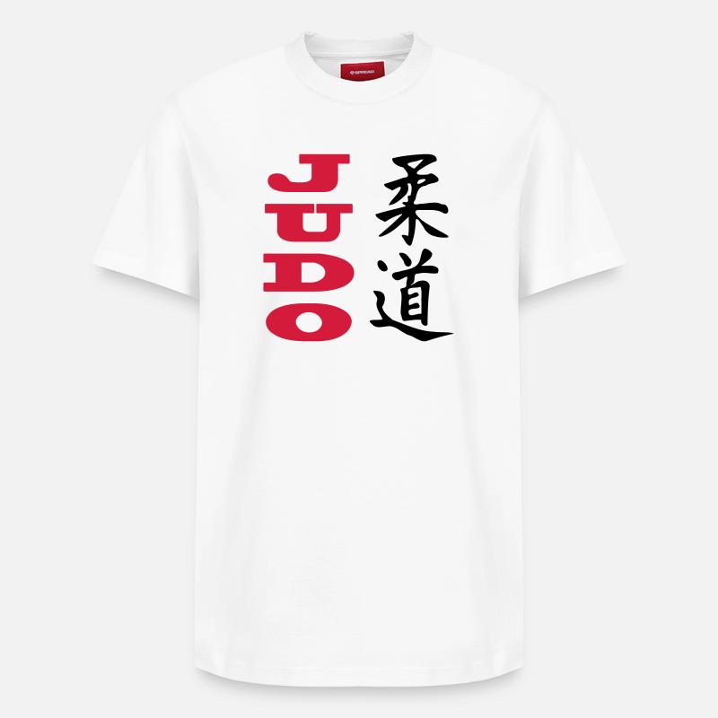 Judo - Relaxed Unisex Supima Cotton T-Shirt – von SPREAD - Weiß