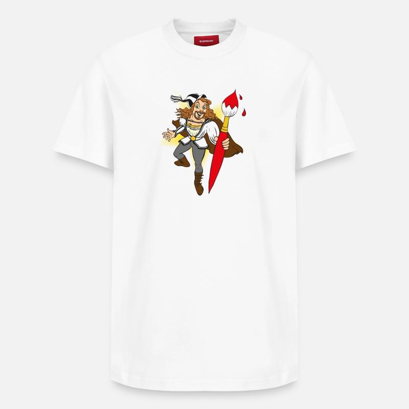duerer-comic - T-shirt unisexe décontracté en coton Supima – de SPREAD - blanc