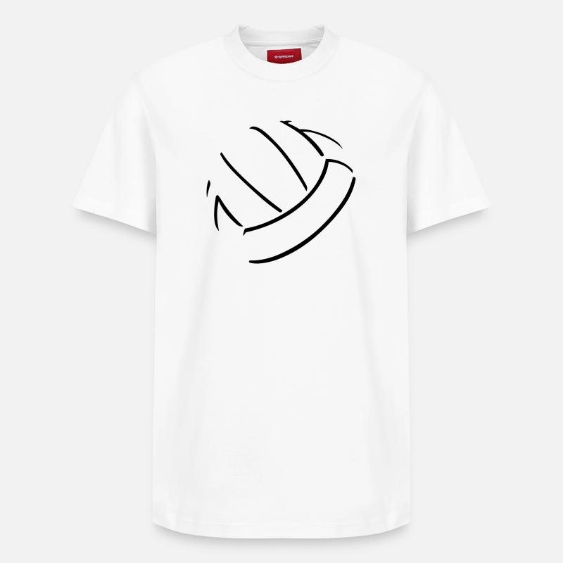 Volleyball Ball - T-shirt unisexe décontracté en coton Supima – de SPREAD - blanc