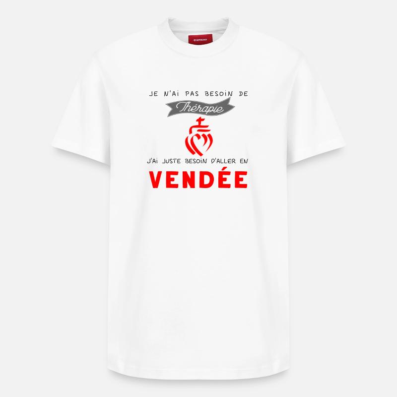 Vendée - thérapie - T-shirt unisexe décontracté en coton Supima – de SPREAD - blanc