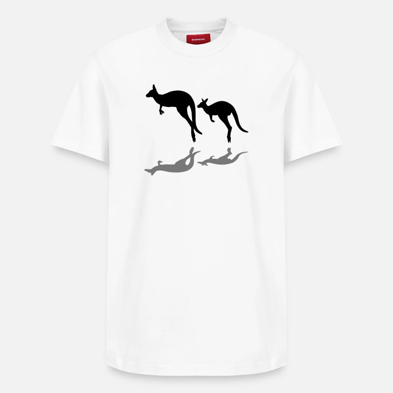 kangourou - T-shirt unisexe décontracté en coton Supima – de SPREAD - blanc