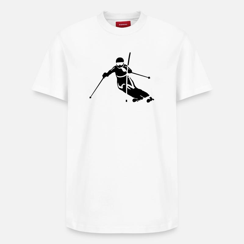 slalom - T-shirt unisexe décontracté en coton Supima – de SPREAD - blanc