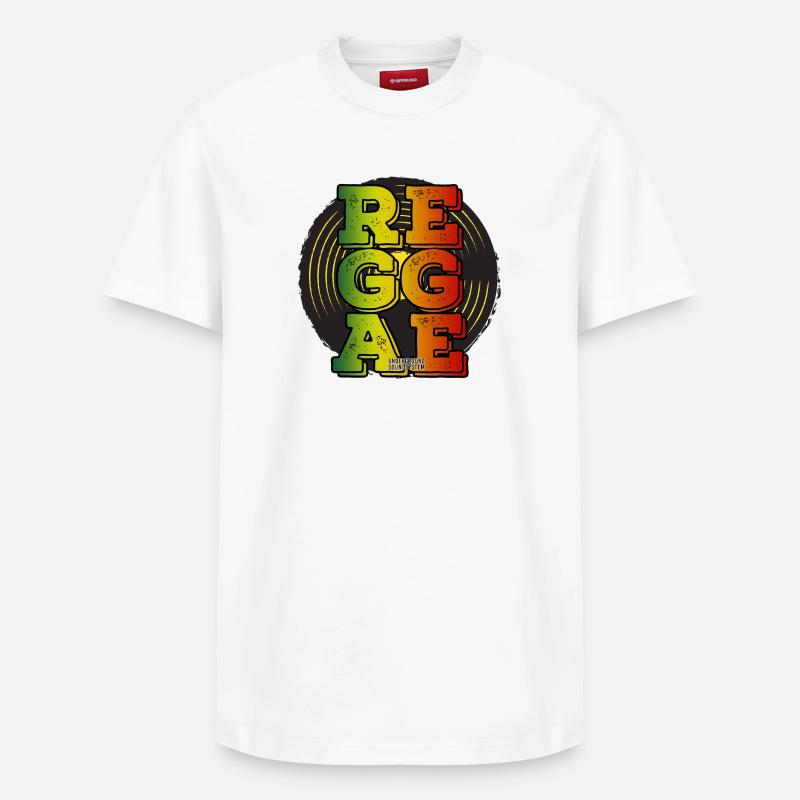 Reggae Neon Logo - T-shirt unisexe décontracté en coton Supima – de SPREAD - blanc