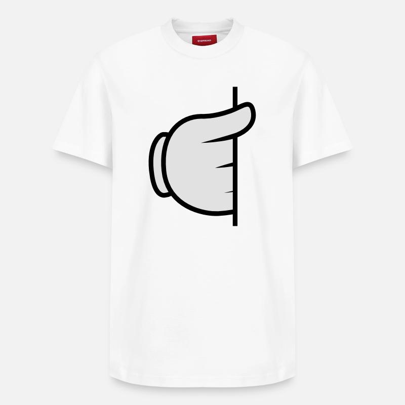 Main de Napoléon - T-shirt unisexe décontracté en coton Supima – de SPREAD - blanc
