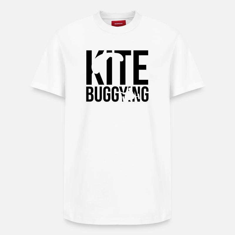 kitebuggying - T-shirt unisexe décontracté en coton Supima – de SPREAD - blanc