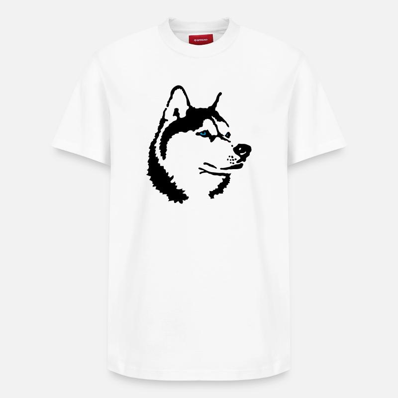 Husky - Relaxed Unisex Supima Cotton T-Shirt – von SPREAD - Weiß