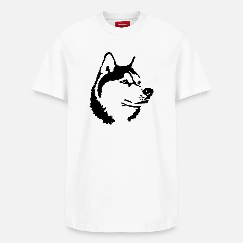 Husky - Relaxed Unisex Supima Cotton T-Shirt – von SPREAD - Weiß