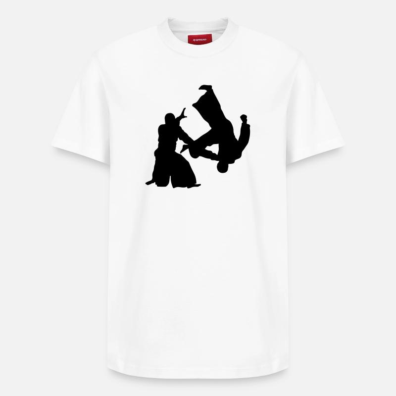 Aikido - Relaxed Unisex Supima Cotton T-Shirt – von SPREAD - Weiß