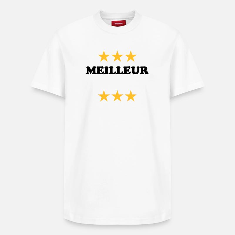 Meilleur (à personnaliser) - T-shirt unisexe décontracté en coton Supima – de SPREAD - blanc
