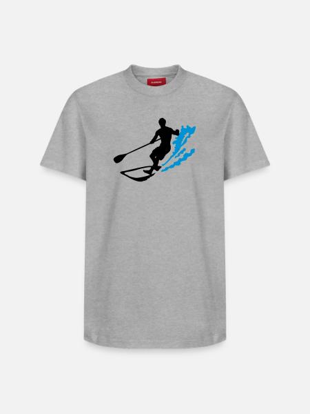 stand up paddling - Relaxed Unisex Supima Cotton T-Shirt – by SPREAD - white