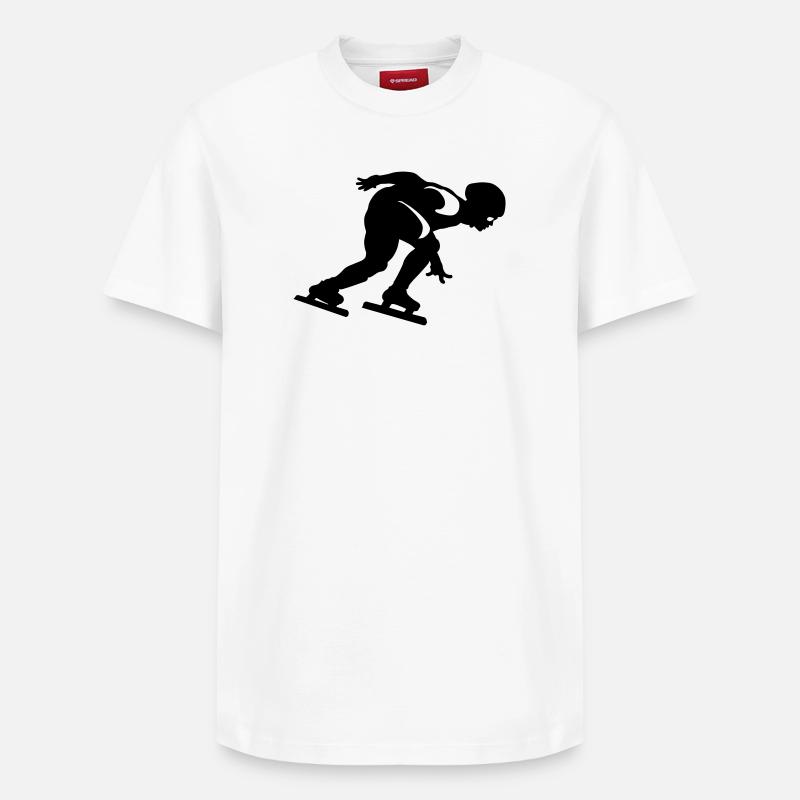 Shorttrack - Relaxed Unisex Supima Cotton T-Shirt – von SPREAD - Weiß