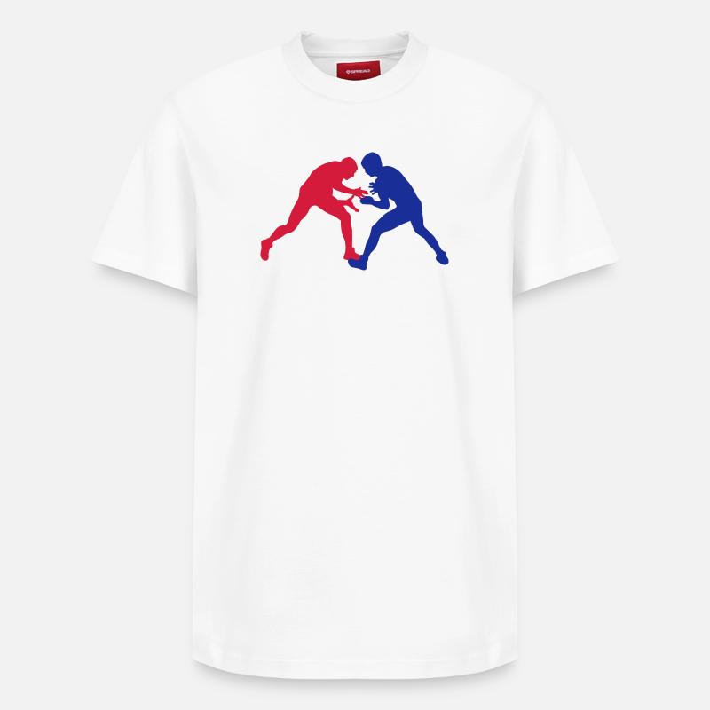 lutte gréco-romaine - T-shirt unisexe décontracté en coton Supima – de SPREAD - blanc