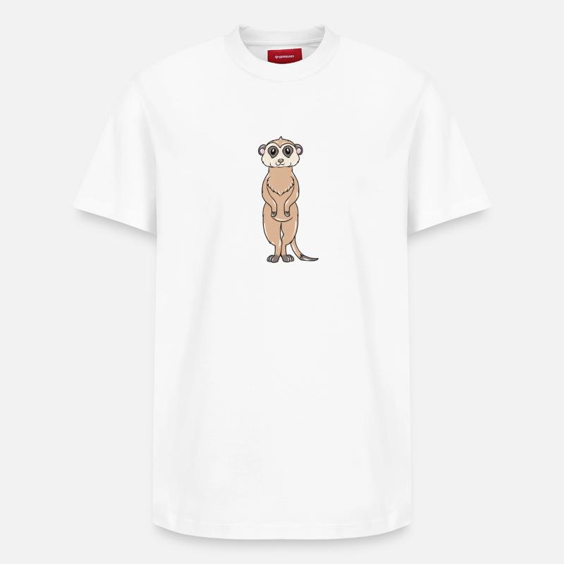 Erdmännchen - Relaxed Unisex Supima Cotton T-Shirt – von SPREAD - Weiß