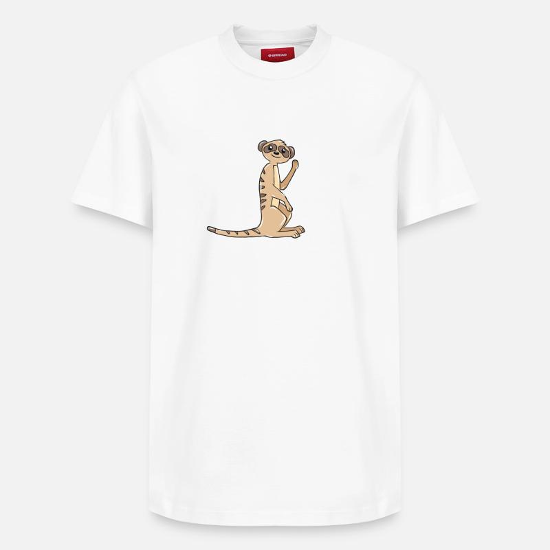 Erdmännchen Geschenk - Relaxed Unisex Supima Cotton T-Shirt – von SPREAD - Weiß