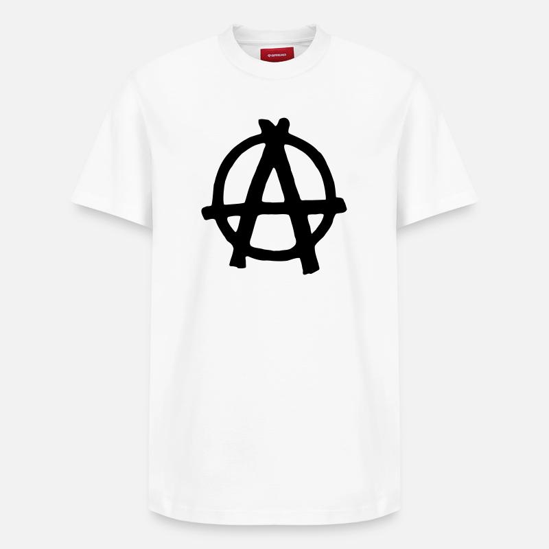 Anarchy - Relaxed Unisex Supima Cotton T-Shirt – von SPREAD - Weiß