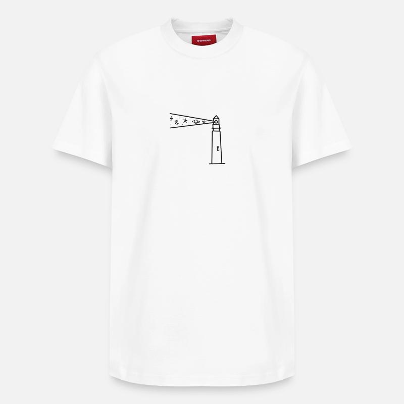 phare - T-shirt unisexe décontracté en coton Supima – de SPREAD - blanc