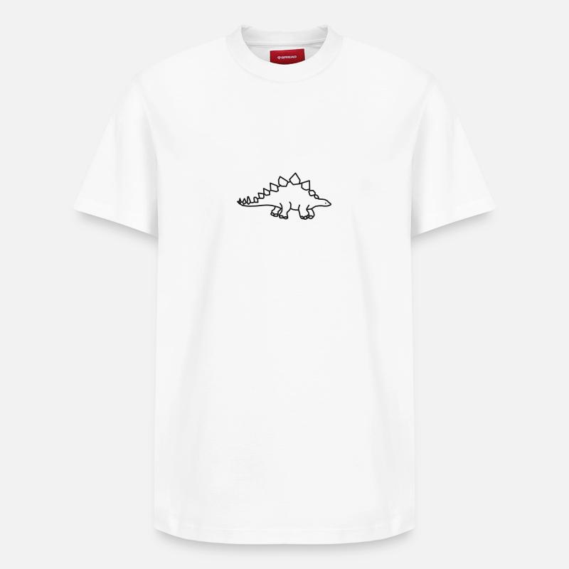 dinosaure - T-shirt unisexe décontracté en coton Supima – de SPREAD - blanc