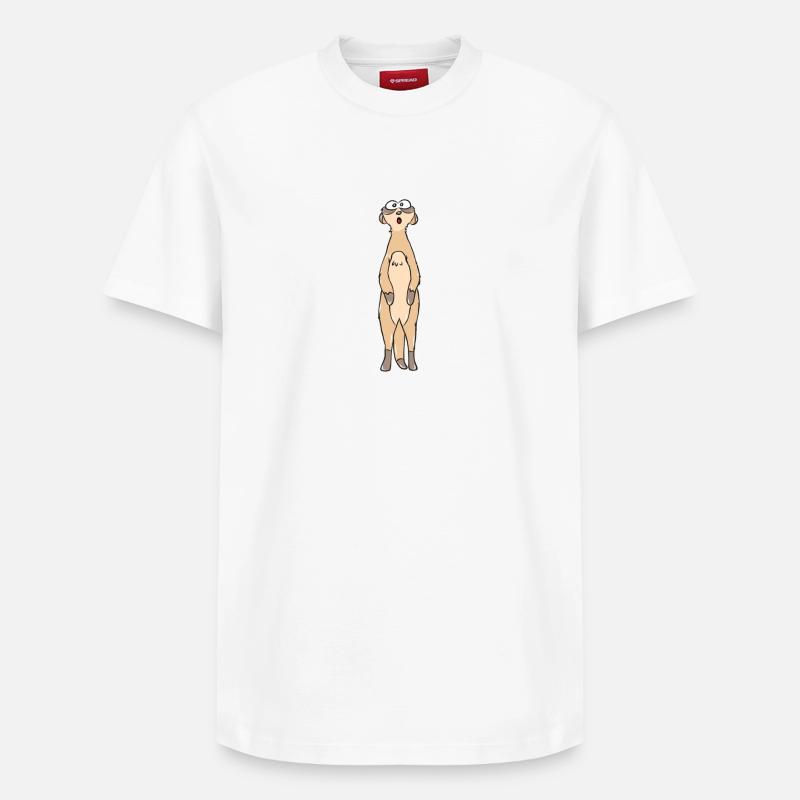 Erdmännchen - Relaxed Unisex Supima Cotton T-Shirt – von SPREAD - Weiß