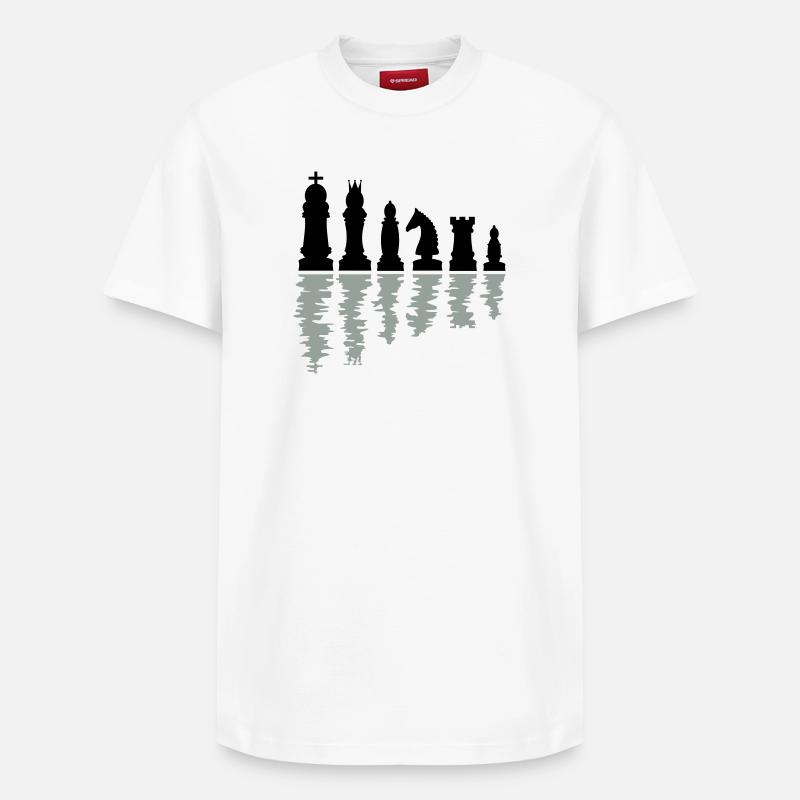 échecs - T-shirt unisexe décontracté en coton Supima – de SPREAD - blanc