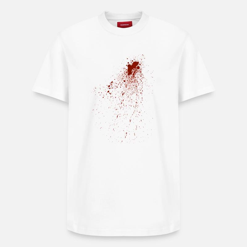 Blood - T-shirt unisexe décontracté en coton Supima – de SPREAD - blanc