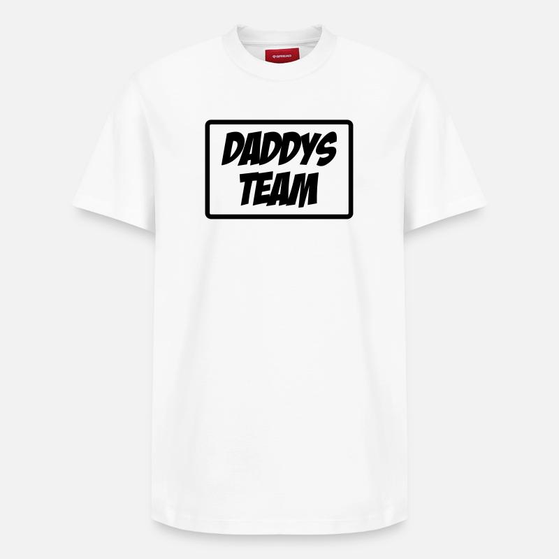 Daddy's Team - Relaxed Unisex Supima Cotton T-Shirt – von SPREAD - Weiß