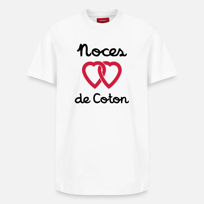 Noces de Coton - T-shirt unisexe décontracté en coton Supima – de SPREAD - blanc