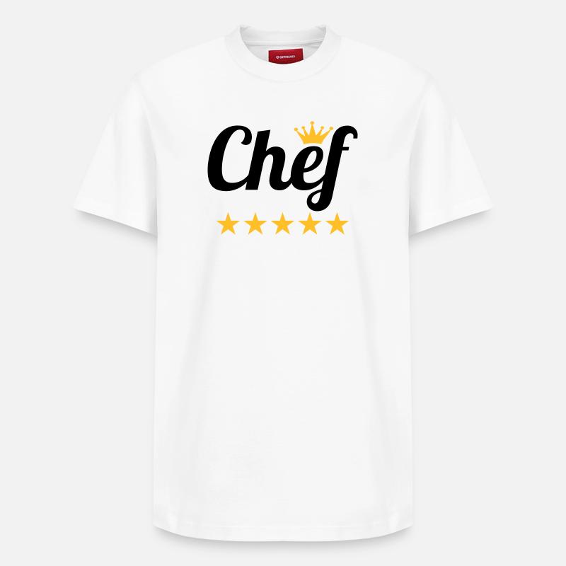 Chef - Relaxed Unisex Supima Cotton T-Shirt – von SPREAD - Weiß