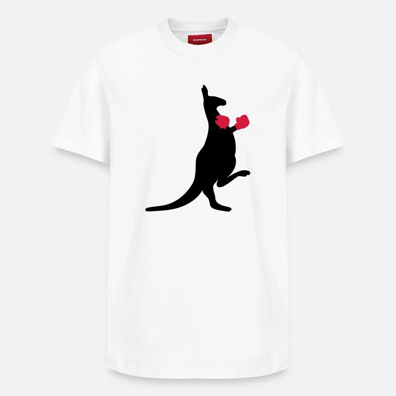 Känguru - Relaxed Unisex Supima Cotton T-Shirt – von SPREAD - Weiß