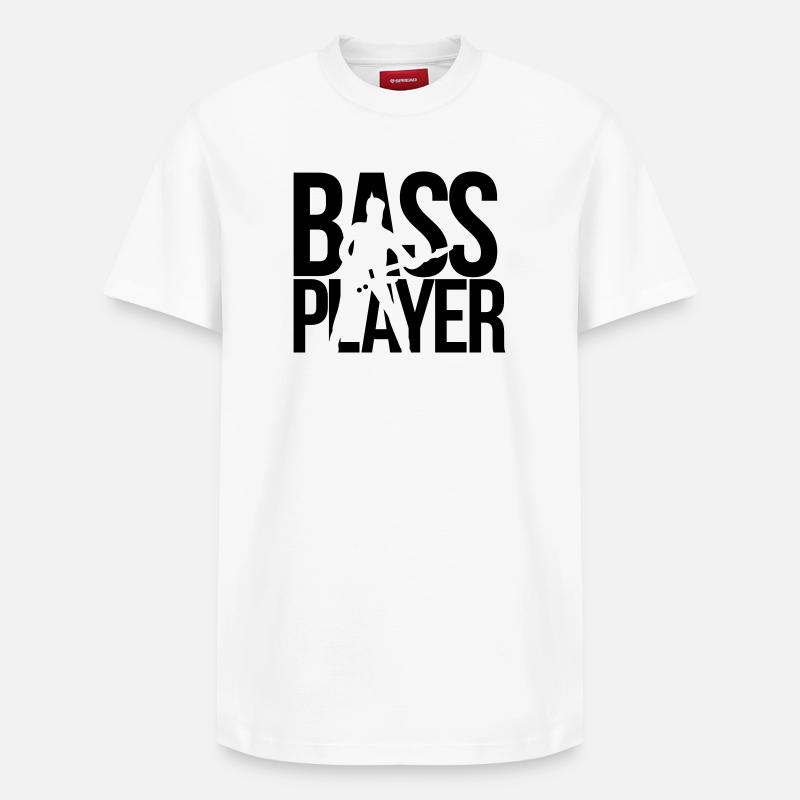 bassiste - T-shirt unisexe décontracté en coton Supima – de SPREAD - blanc