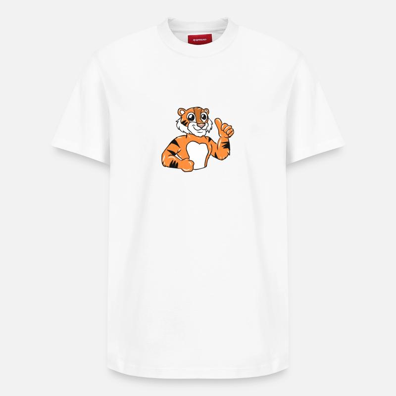 tigre - T-shirt unisexe décontracté en coton Supima – de SPREAD - blanc