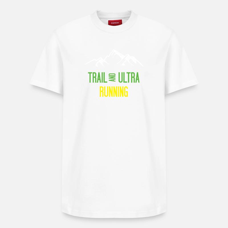 Trail Running et Ultra Running - T-shirt unisexe décontracté en coton Supima – de SPREAD - blanc