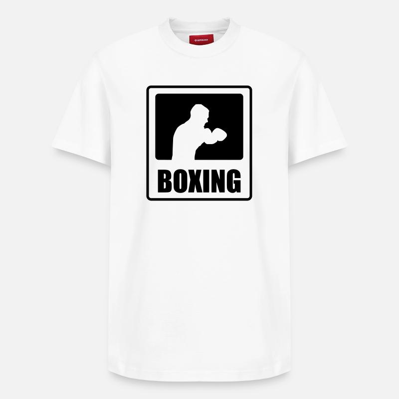 Boxing - T-shirt unisexe décontracté en coton Supima – de SPREAD - blanc